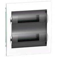 Щиток розподільчий вбудований Schneider Electric Easy9 на 24 модуля, димчаті дверцята