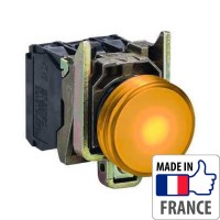 XB4BVB5 Сигнальная лампа со встроенным светодиодом Schneider Electric XB4-B, желтая, металл. основание, 24В