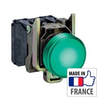 XB4BVB3 Сигнальная лампа со встроенным светодиодом Schneider Electric XB4-B, зеленая, метал. основание, 24В