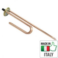 ТЭН 2 кВт, фланец, гнутый, под анод М6, длинная ножка