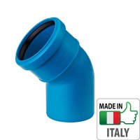Колено (отвод) монтажное бесшумной канализации Valsir Triplus O160x45°, 650475