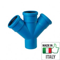Крестовина монтажная бесшумной канализации Valsir Triplus O110/110/110х45°, 650655