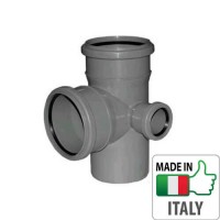 Крестовина 2-плоскостная канализационная Valsir HTED O110/110/50x87°, 512035
