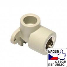 PP-R настінний кутник з металевим внутрішнім різьбленням і кріпленням 1/2”x16мм, Wavin Ekoplastik, SNK016XXXX