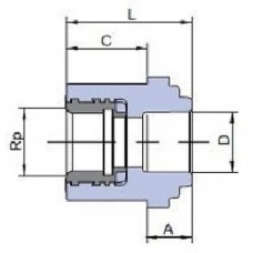 PP-R перехід для гіпсокартону 1/2”x20мм, Wavin Ekoplastik, SZS02020XX PP-R перехід для гіпсокартону 1/2”x20мм, Wavin Ekoplastik, SZS02020XX