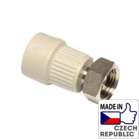 PP-R перехід з суцільнометалевою вставкою і перекидною гайкою 1/2”x16мм, Wavin Ekoplastik, SZM01620XX