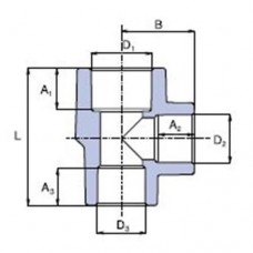 PP-R Тройник переходной с двух сторон 25x20x20мм, Wavin Ekoplastik, STKR0252020 PP-R Тройник переходной с двух сторон 25x20x20мм, Wavin Ekoplastik, STKR0252020