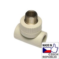 PP-R Тройник с металлической наружной резьбой 1”x32мм, Wavin Ekoplastik, STKE03232X