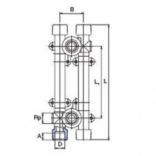 PP-R універсальний настінний комплект 1/2”x25мм, Wavin Ekoplastik, SNKK025XXX