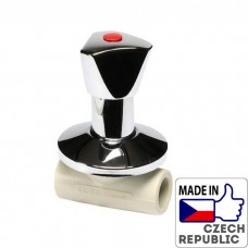 PP-R Вентиль под штукатурку проходной с металлической рукояткой под трубу 25мм, Wavin Ekoplastik, SVEPLR025X