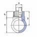 PP-R сідло вварне з металевою зовнішньою різьбою 3/4”x63мм, Wavin Ekoplastik, SNSE06325X