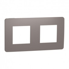⚡Рамка 2-х постова Unica New шоколад/білий (NU280416)
