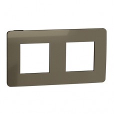 Рамка 2-х постова Unica New бронза/антрацит (NU280452)