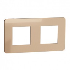 ⚡Рамка 2-х постова Unica New мідь/білий (NU280457)