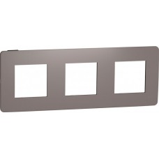 Рамка 3-х постова Unica New шоколад/антрацит (NU280617)