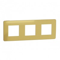 ⚡Рамка 3-х постова Unica New золото/бежевий (NU280660)