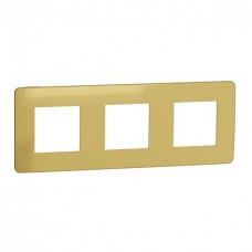 Рамка 3-х постовая Unica New золото/бежевый (NU280660)