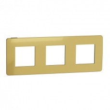 Рамка 3-х постова Unica New золото/антрацит (NU280662)
