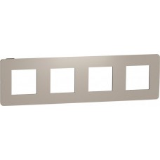 Рамка 4-х постовая Unica New песочный/антрацит (NU280828)