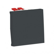 ⚡Переключатель одноклавишный перекрестный сх.7 10А 2 модуля Unica New антрацит (NU320554)