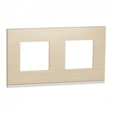 ⚡Рамка 2-х постовая горизонтальная Unica New клен/белый (NU600483)