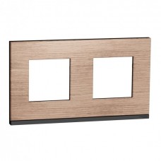 ⚡Рамка 2-х постовая горизонтальная Unica New дуб/антрацит (NU600484)