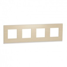 Рамка 4-х постовая горизонтальная Unica New клен/белый (NU600883)