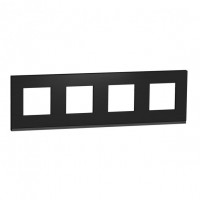 ⚡Рамка 4-х постовая горизонтальная Unica New камень/антрацит (NU600887)